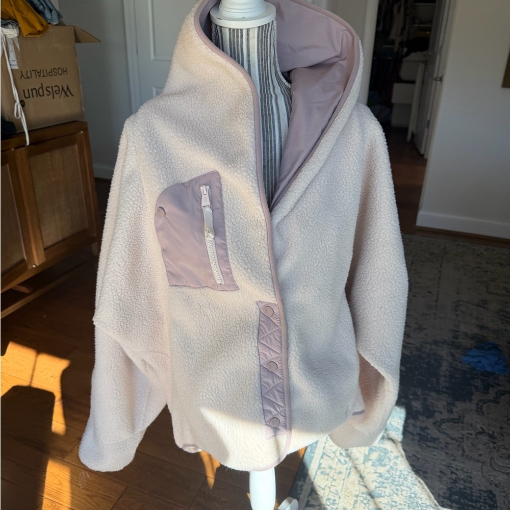 Free People Hit the Slopes shawl fleece Jacket